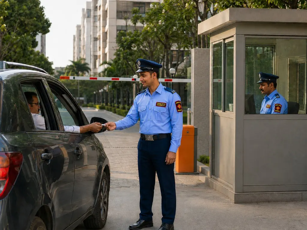 Three Eyes Security Services residential society gate security guard